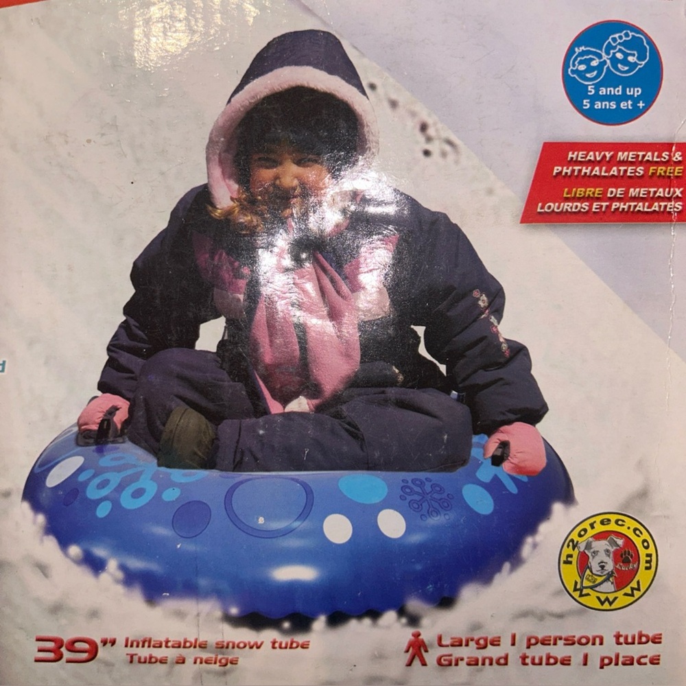 HO! Inflatable Snow Tube - Blue - Picture 4 of 5